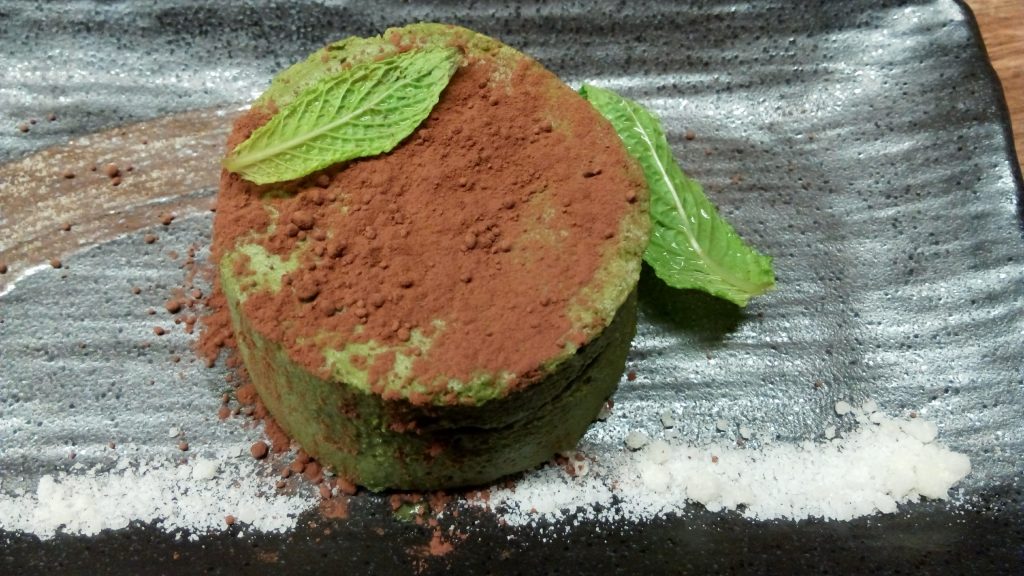 Tiramisú de té verde