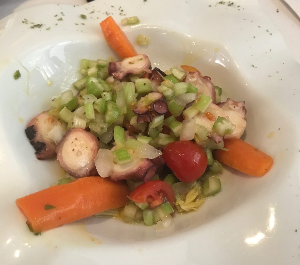 Trattoria da Carlo - Ensalada tibia de pulpo